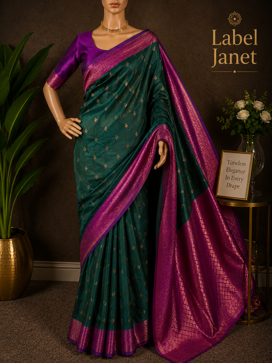 Parrot Pop Saree - Kota silk saree