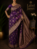 Plum Royale Heritage - Purple Banarasi Saree