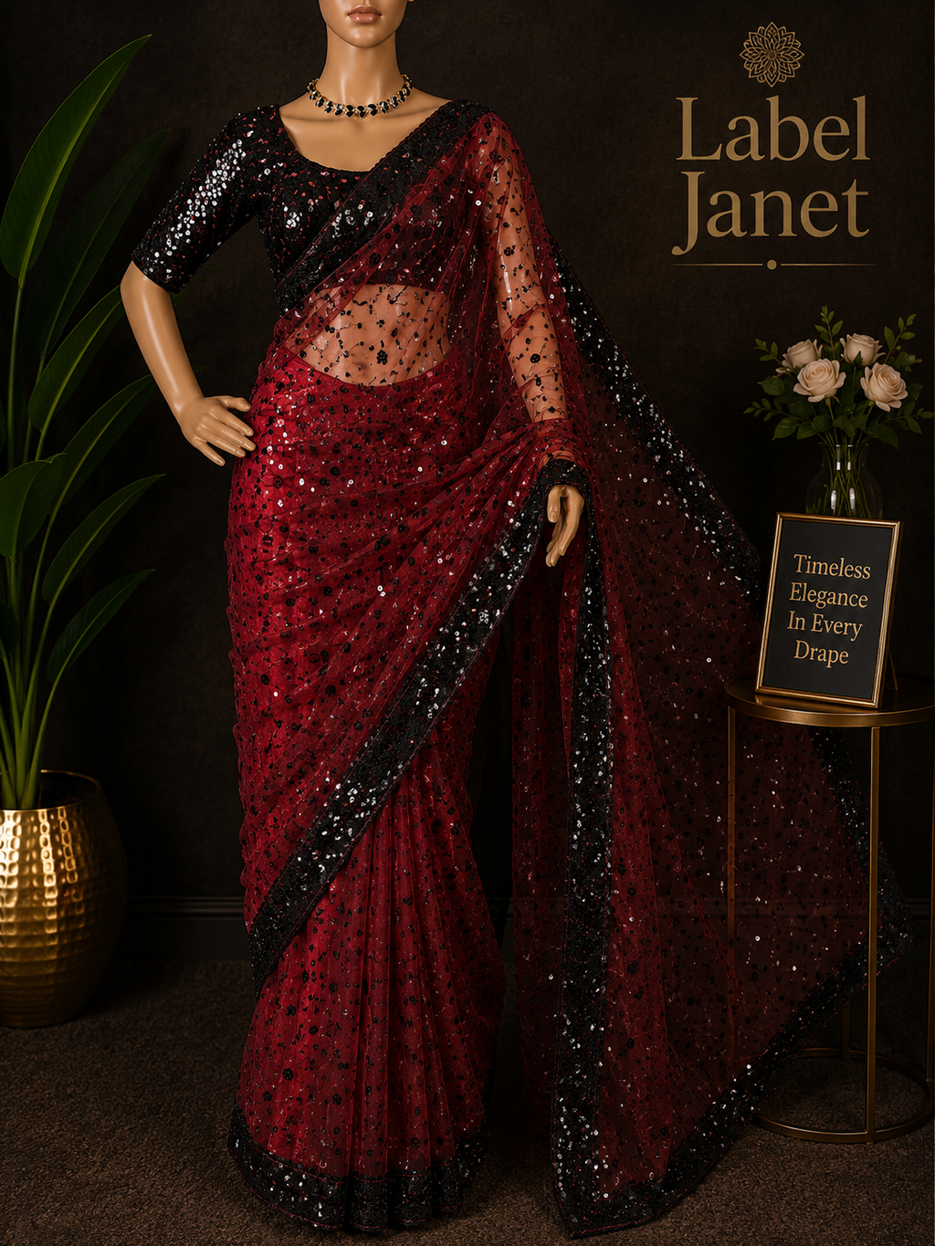 Red Alert Disco Queen - Party wear saree