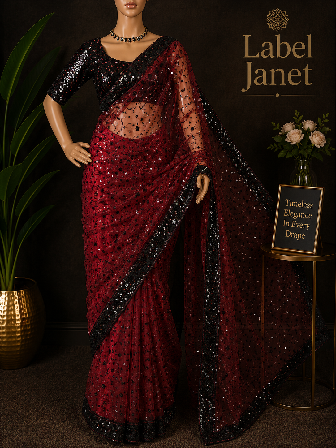Red Alert Disco Queen - Party wear saree