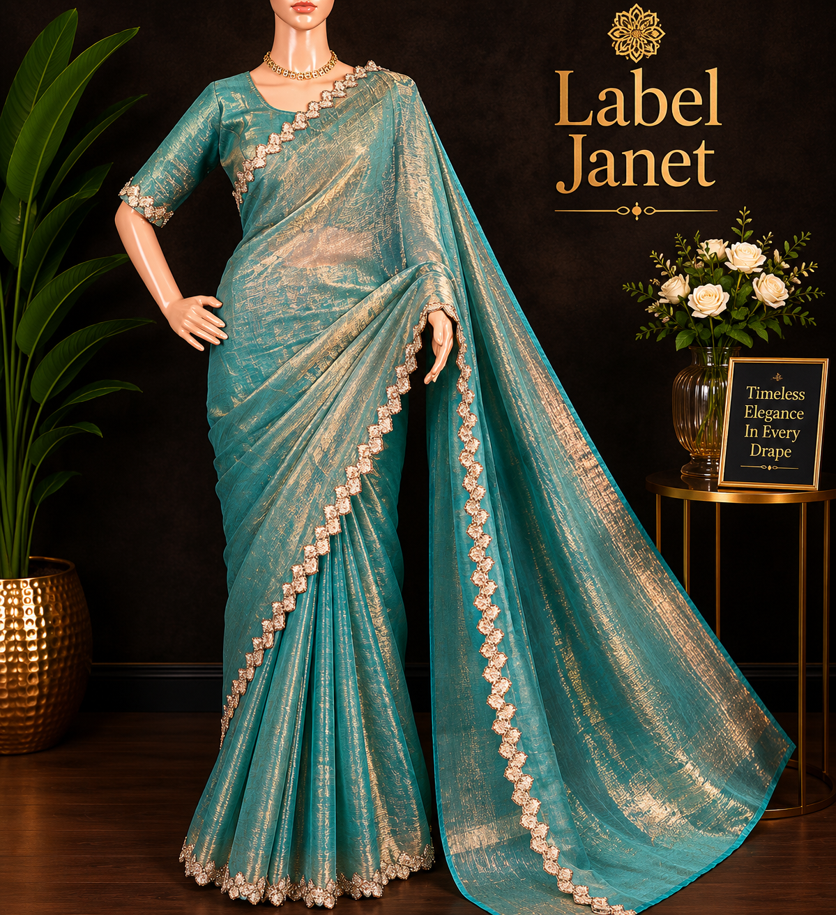 Jungle Queen Energy - Plain space silk saree