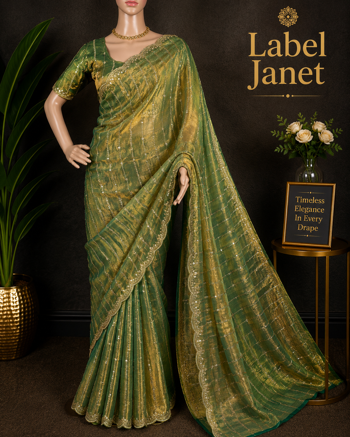 Mint Condition Diva - Premium Space silk saree