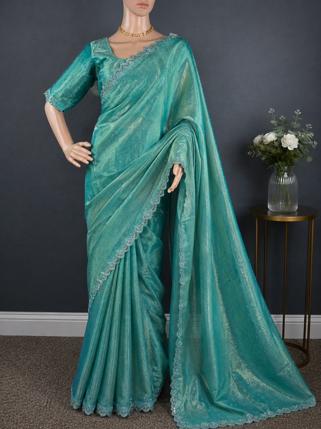 Avacado Glow up - Green space silk saree