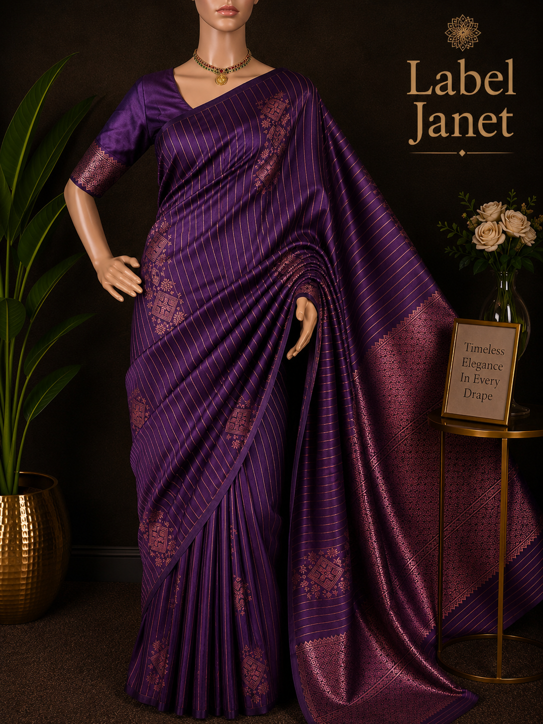 Chocolate Coffee - Pretty Soft silk saree with blouse