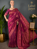 Rajwadi Maroon Pattu - Banarasi silk saree with blouse