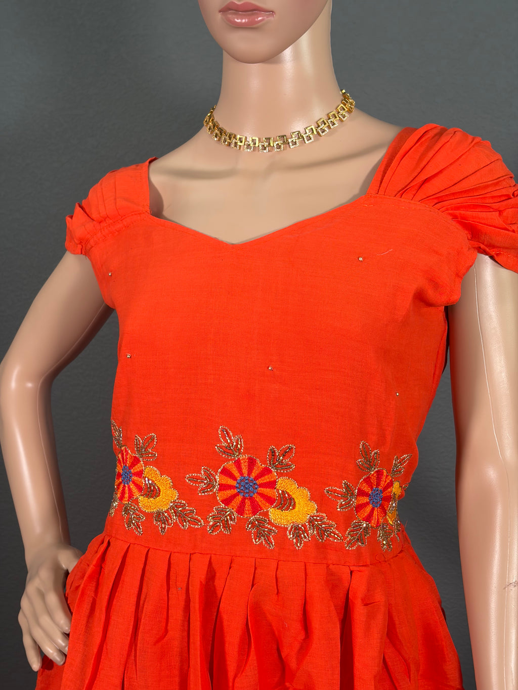 Tangerine Tango - Orange Cotton Maxi (M up to L)