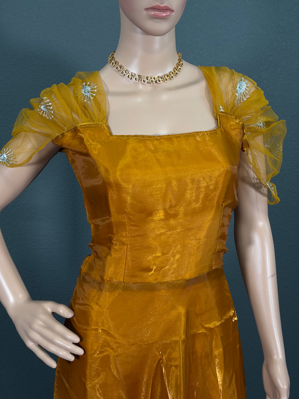 Mustard Moonlight - Satin Maxi for women (M up to L)