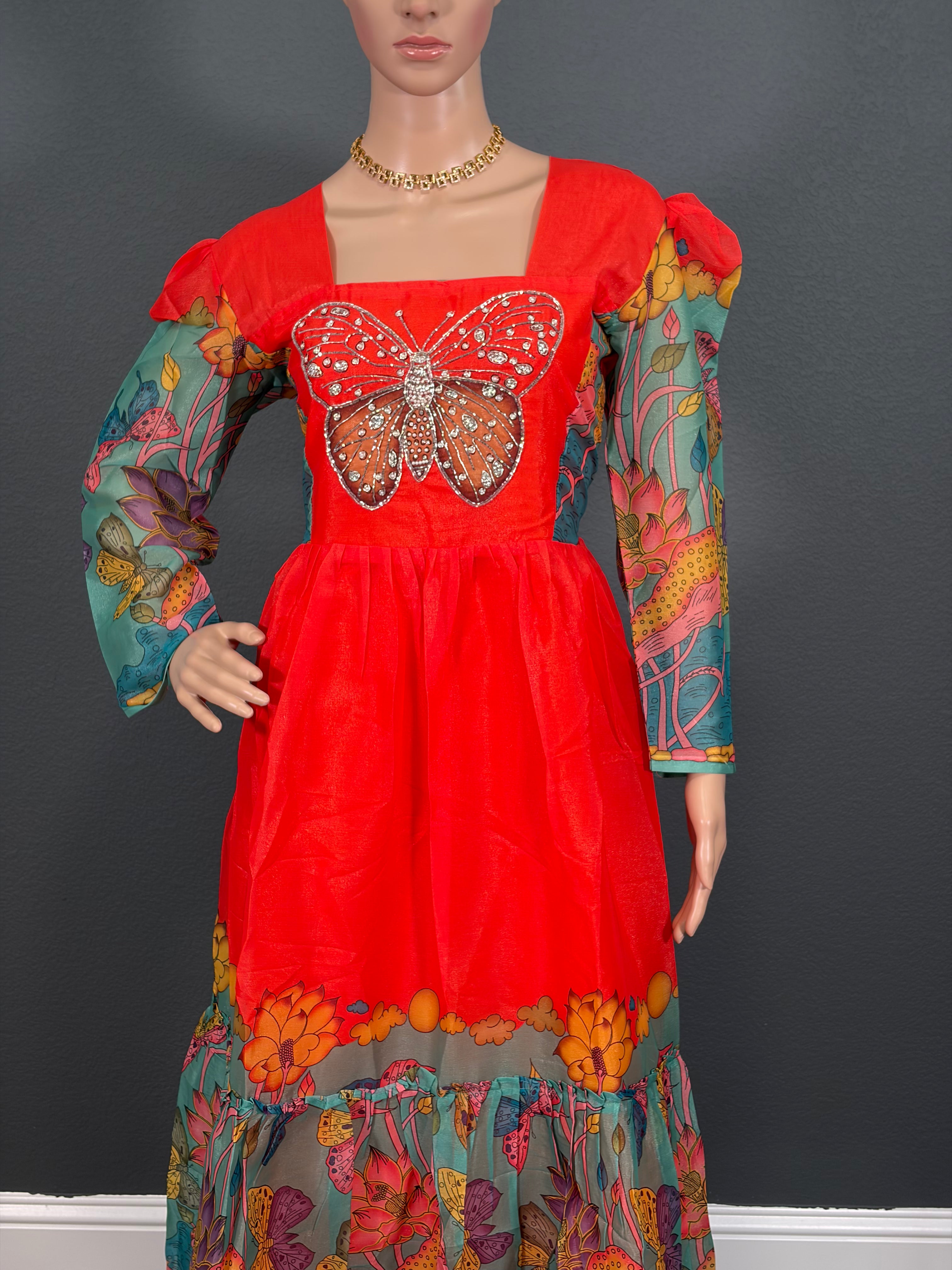 Butterfly Garden Belle - Pretty Maxi for women (M up to L)