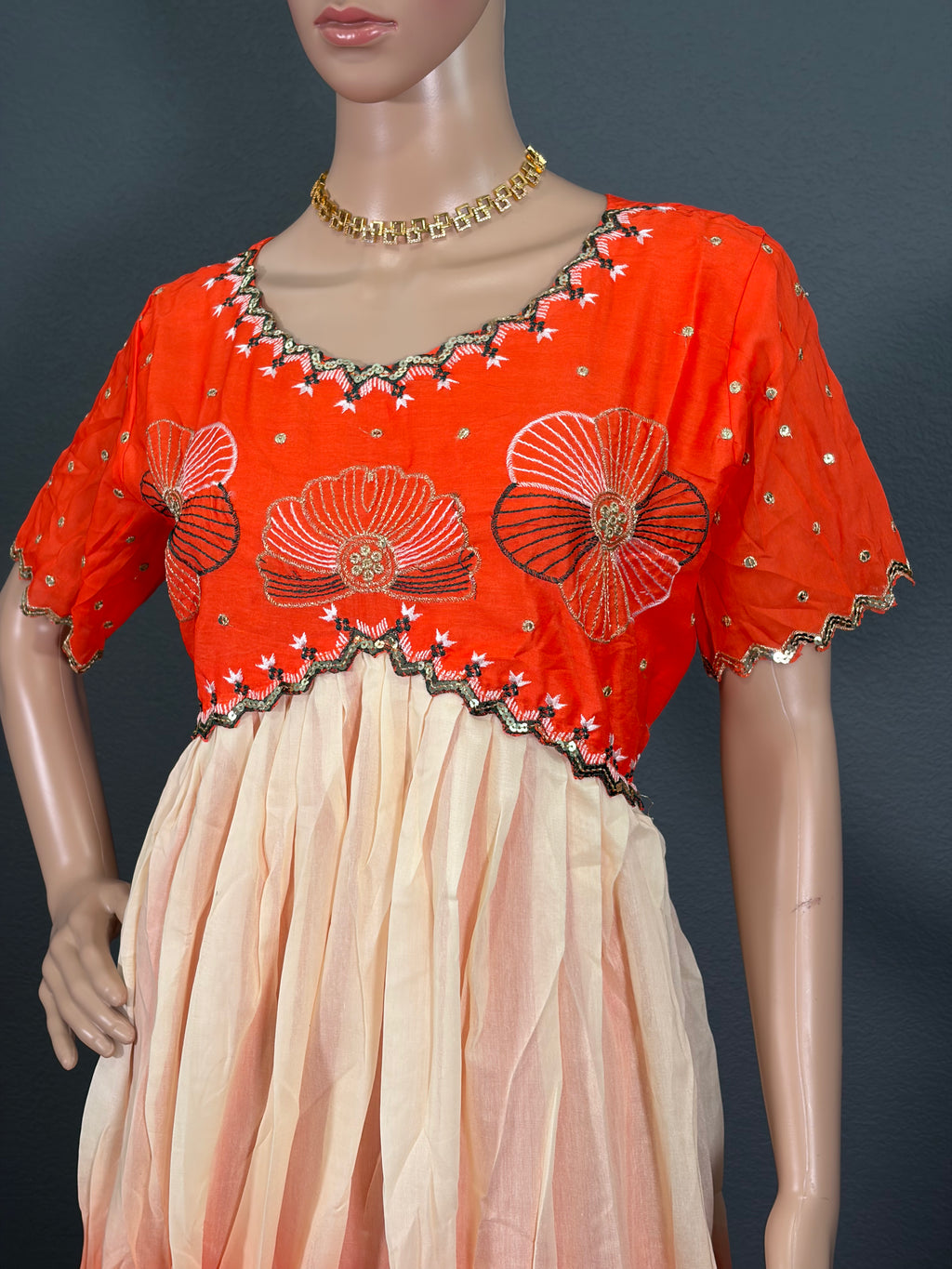 Tropical Sunset - Dual Shaded Maxi Dress (L - XL)