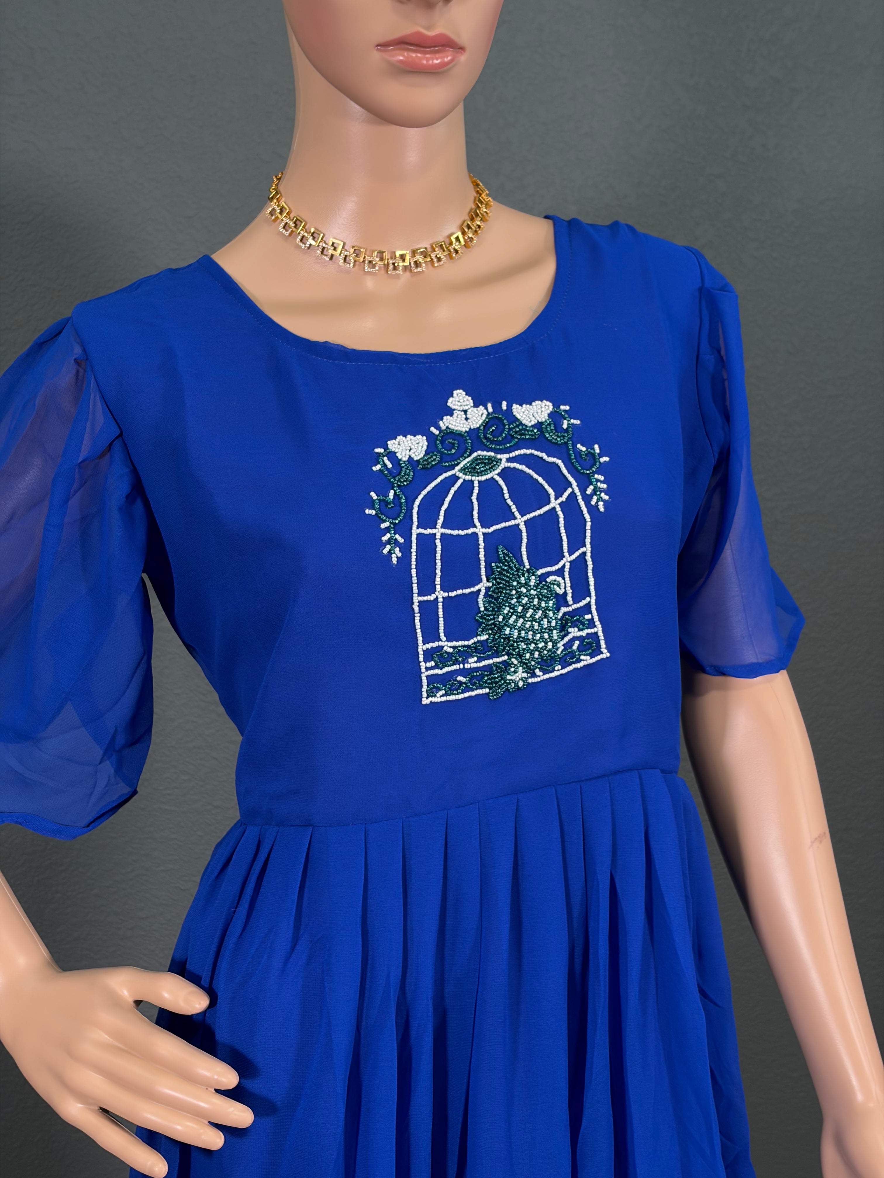 Bluebird Serenade - Dual Shaded Cotton Maxi (L up to XL)