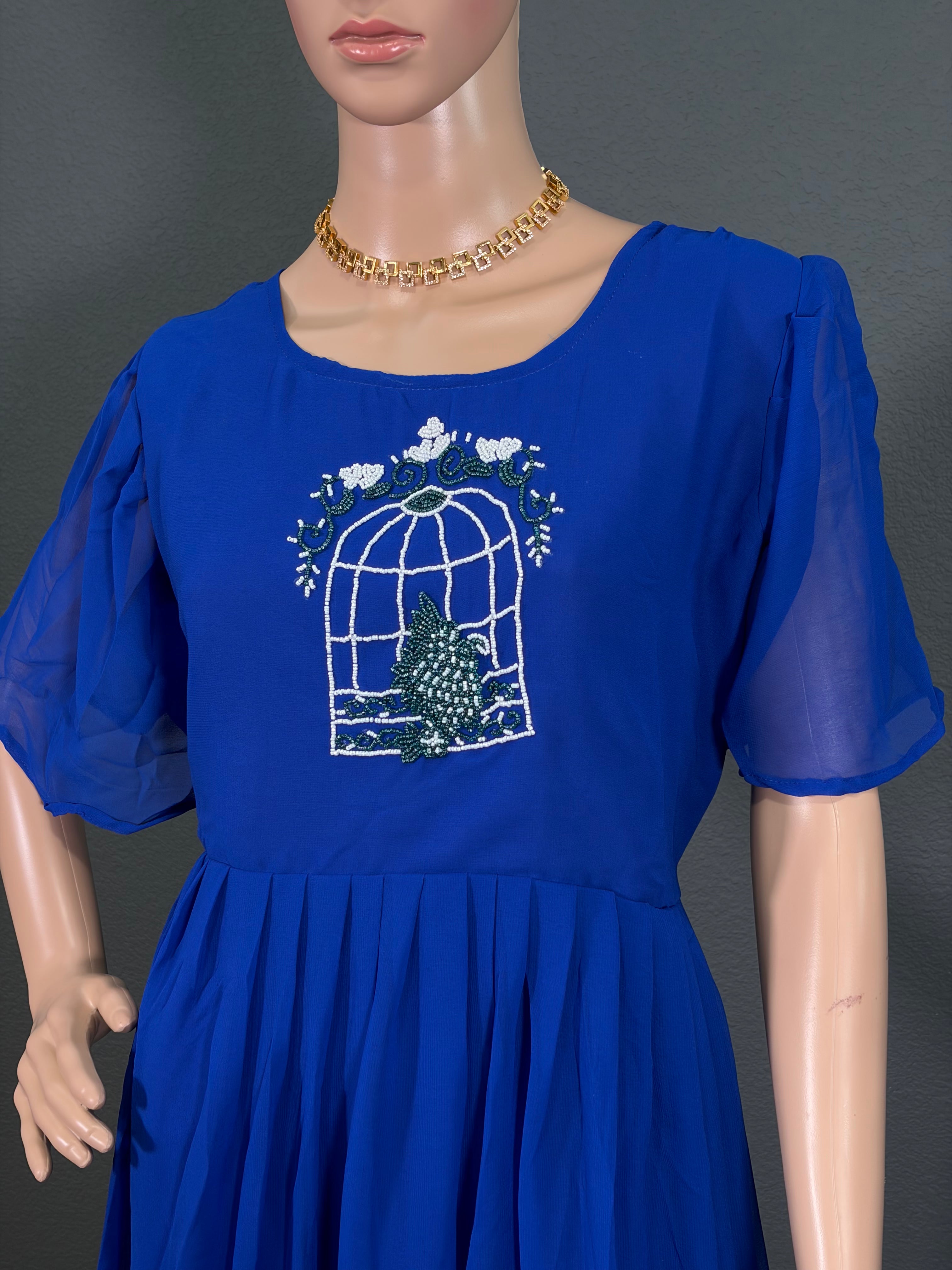 Bluebird Serenade - Dual Shaded Cotton Maxi (L up to XL)