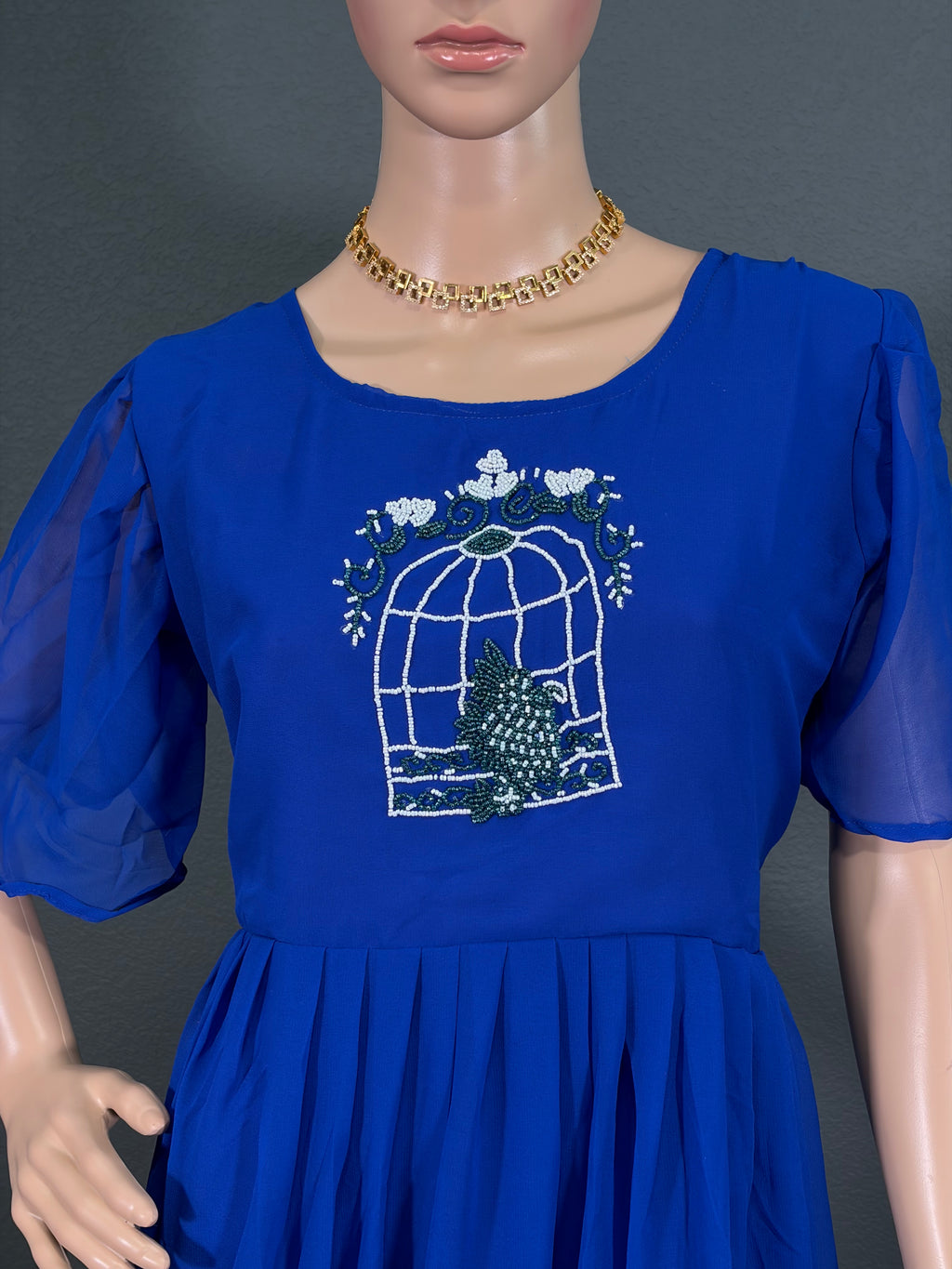 Bluebird Serenade - Dual Shaded Cotton Maxi (L up to XL)