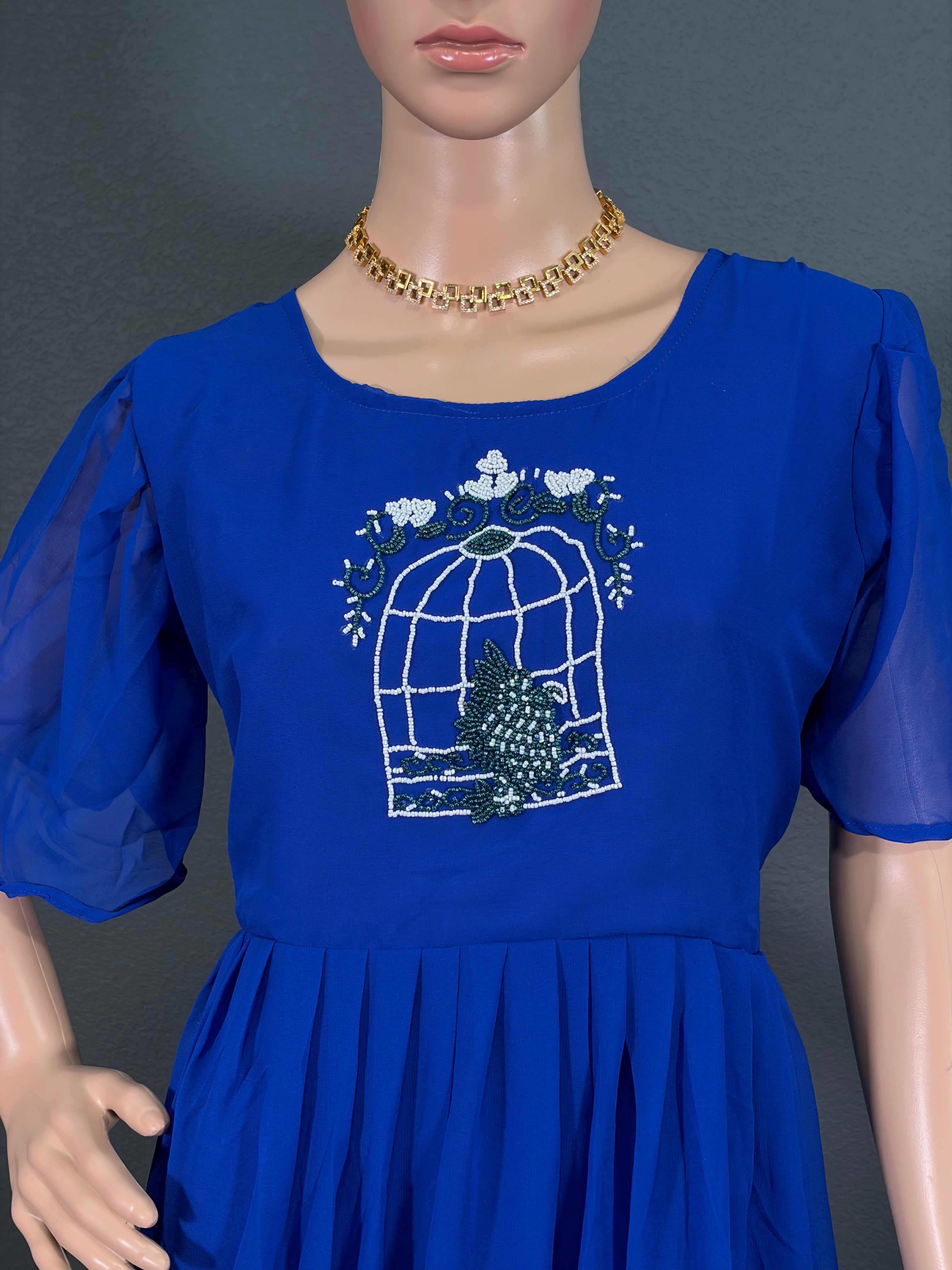Bluebird Serenade - Dual Shaded Cotton Maxi (L up to XL)