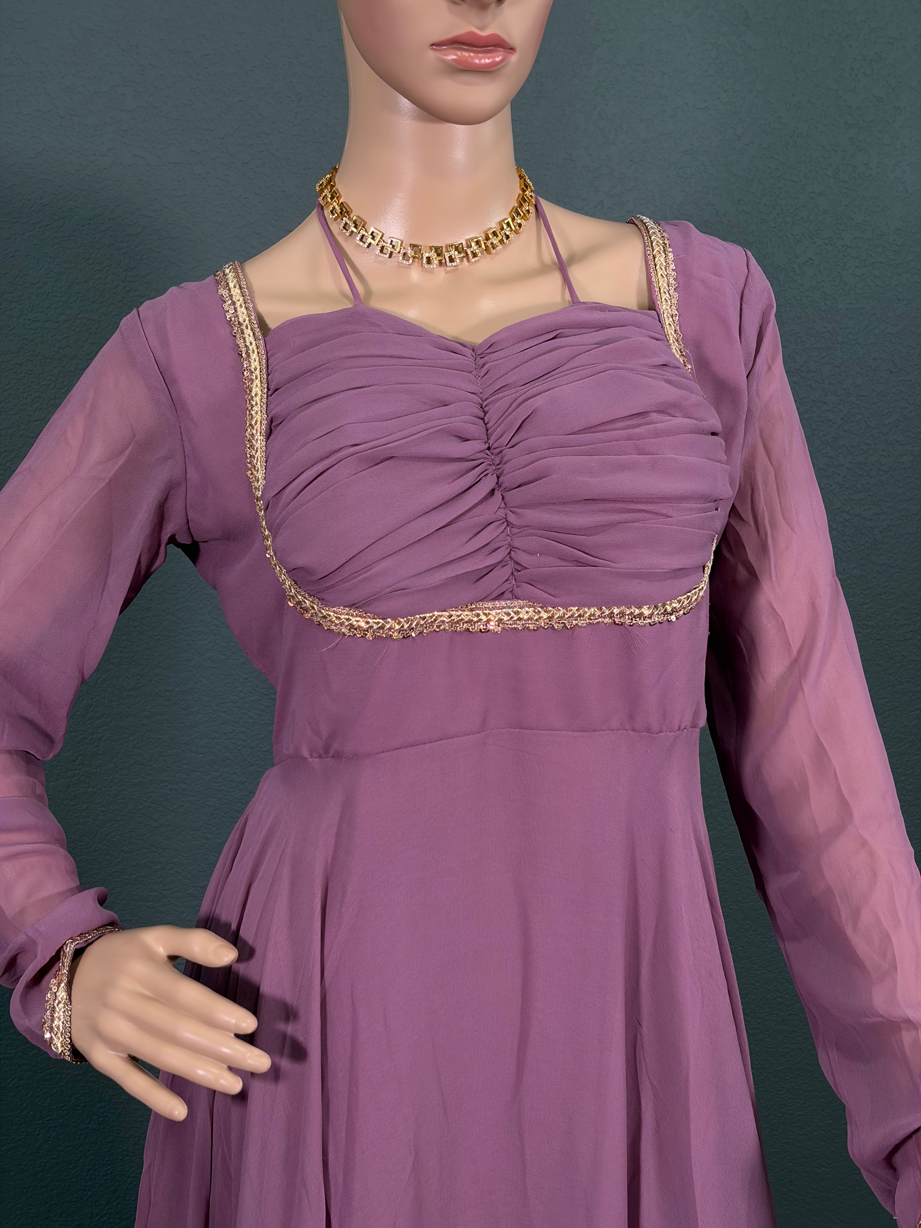 Lilac Enchantment - Anarkali gown for women(M up to L)
