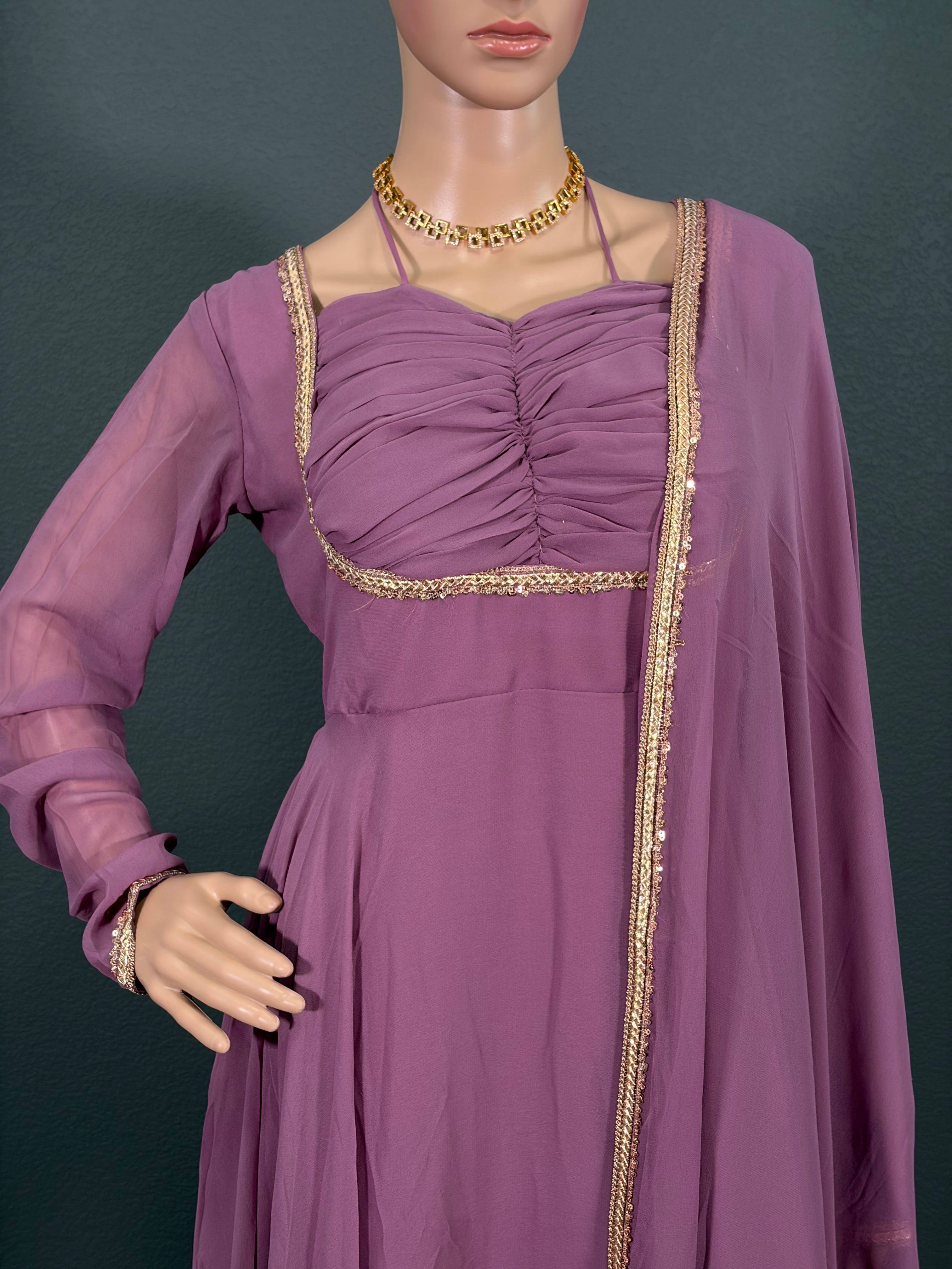 Lilac Enchantment - Anarkali gown for women(M up to L)