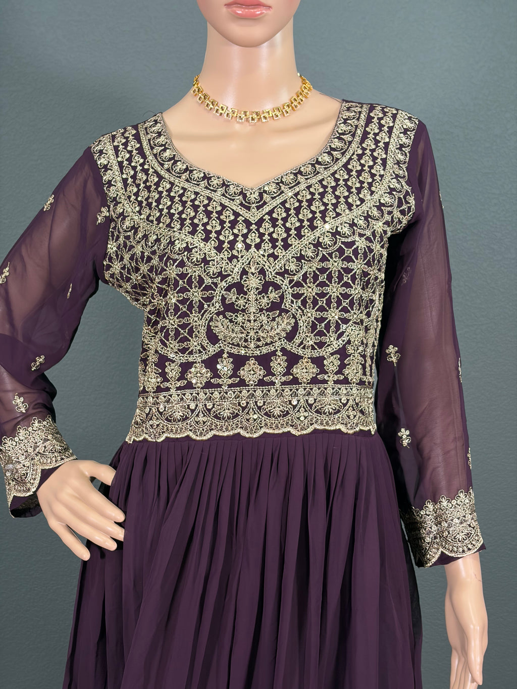 Aadhira - Purple Anarkali Gown for women,(M up to  L)(L up to XL)