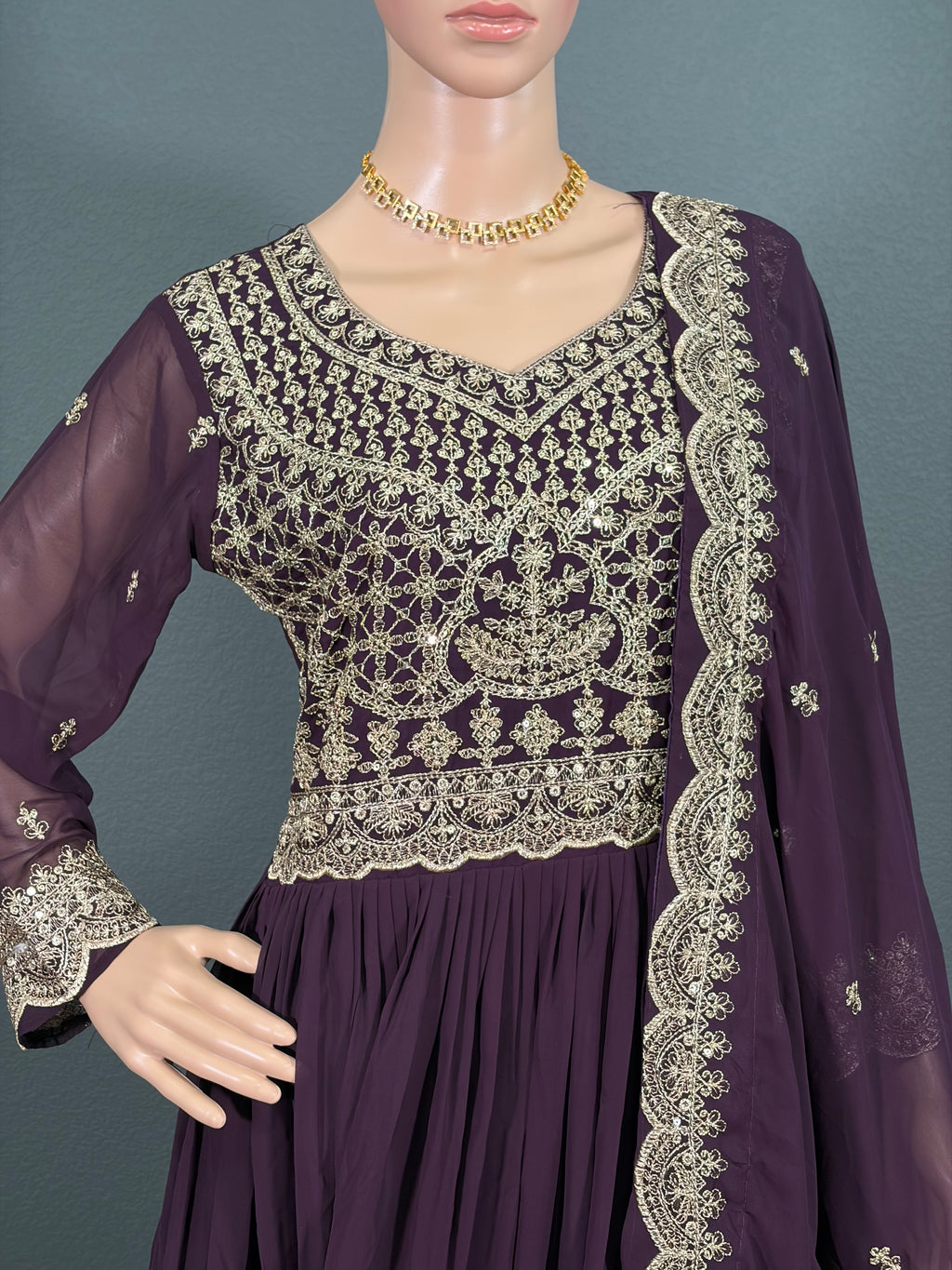 Aadhira - Purple Anarkali Gown for women,(M up to  L)(L up to XL)