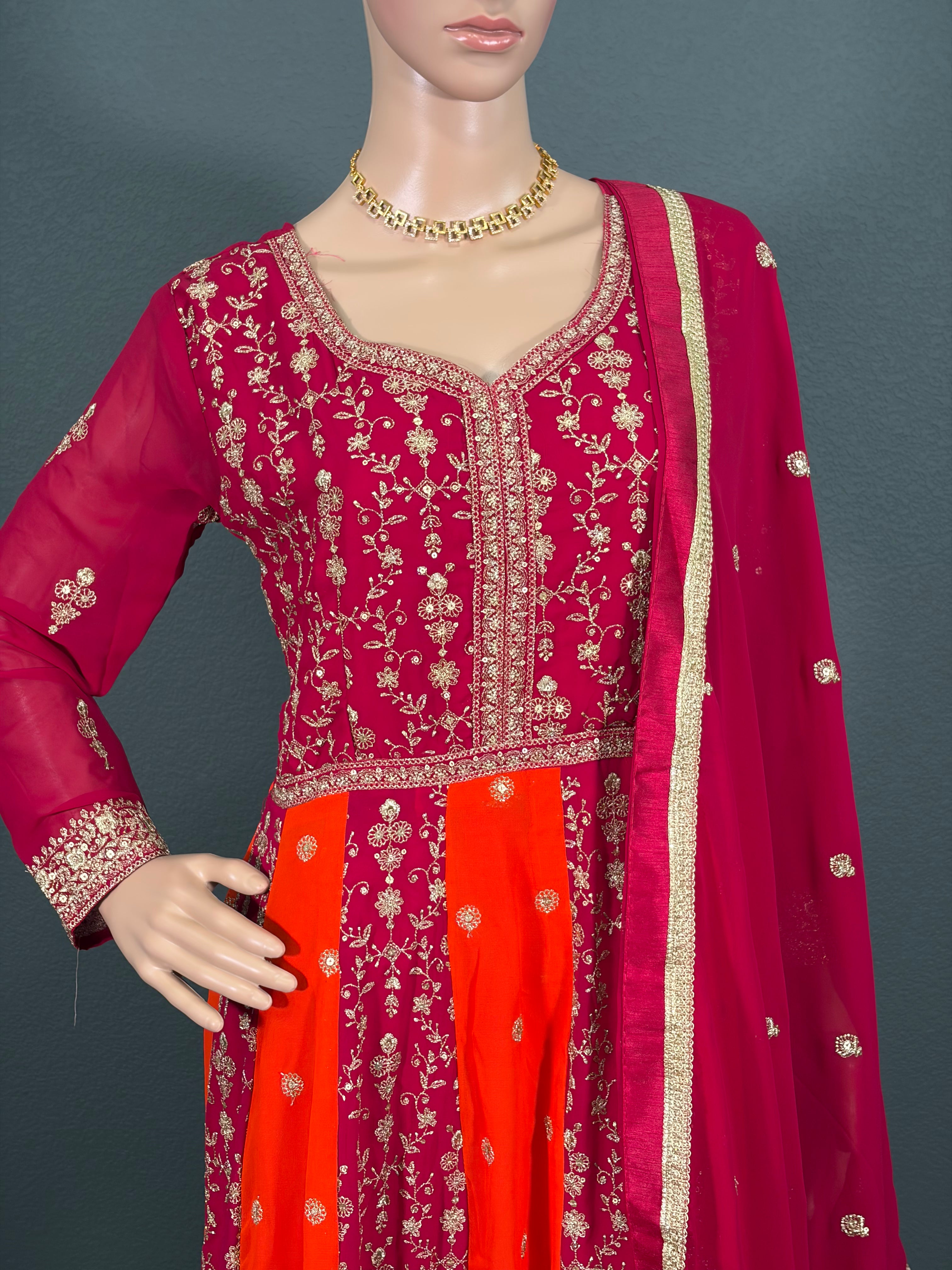 Kesari Rani - Designer Anarkali Gown fo women (M up to L)
