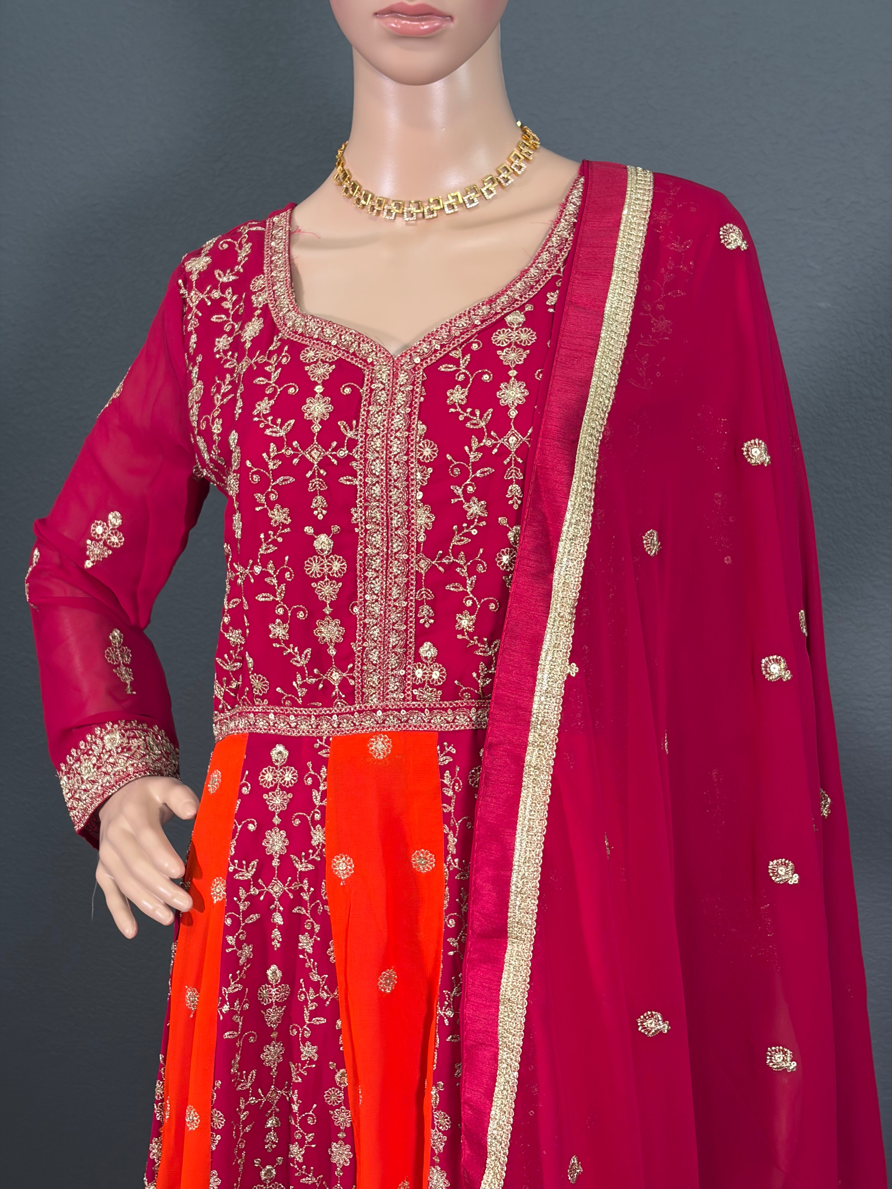 Kesari Rani - Designer Anarkali Gown fo women (M up to L)