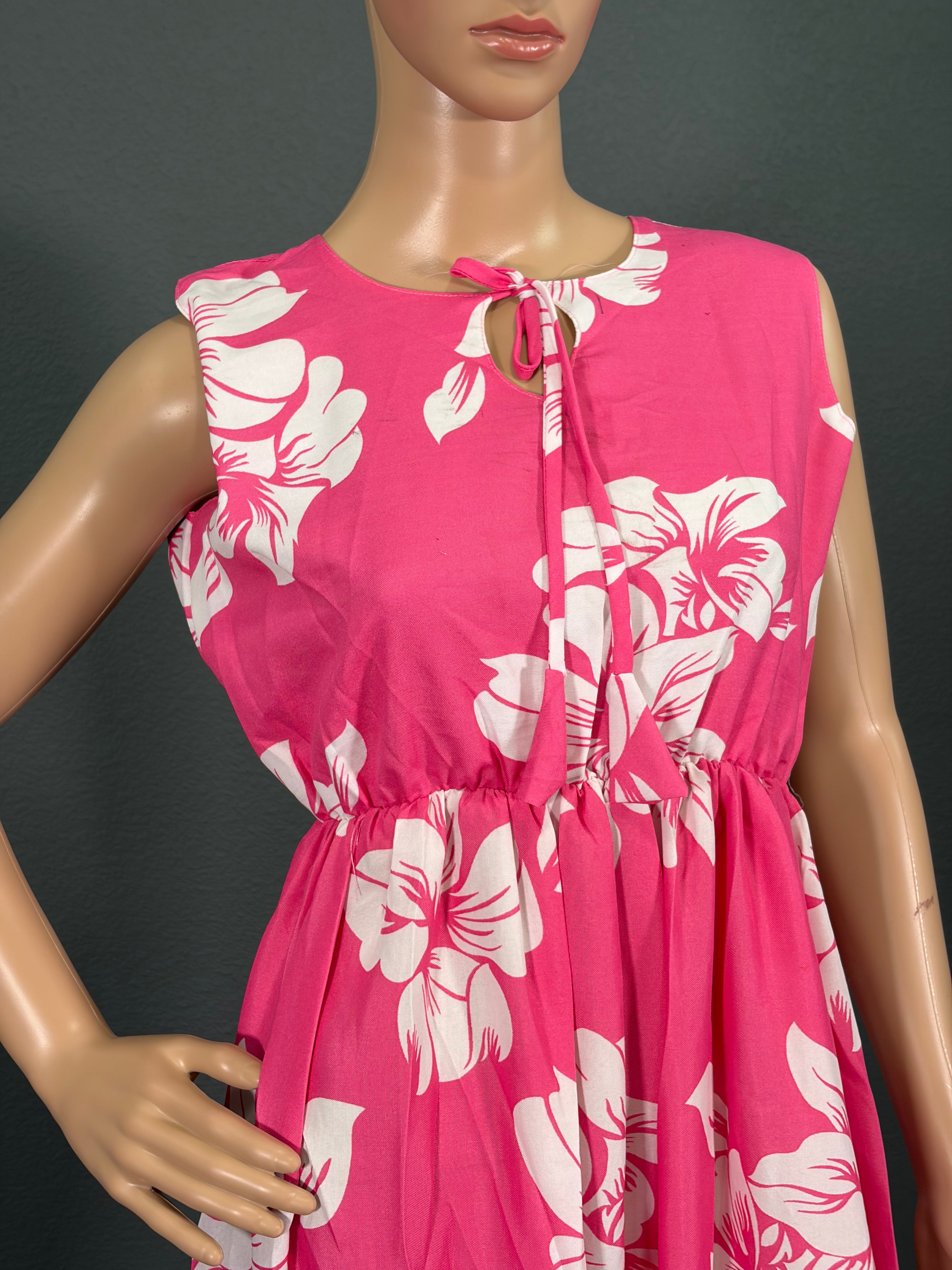 Panchu Mittai - Pink Sleeveless Maxi dress for women (L up to XL)