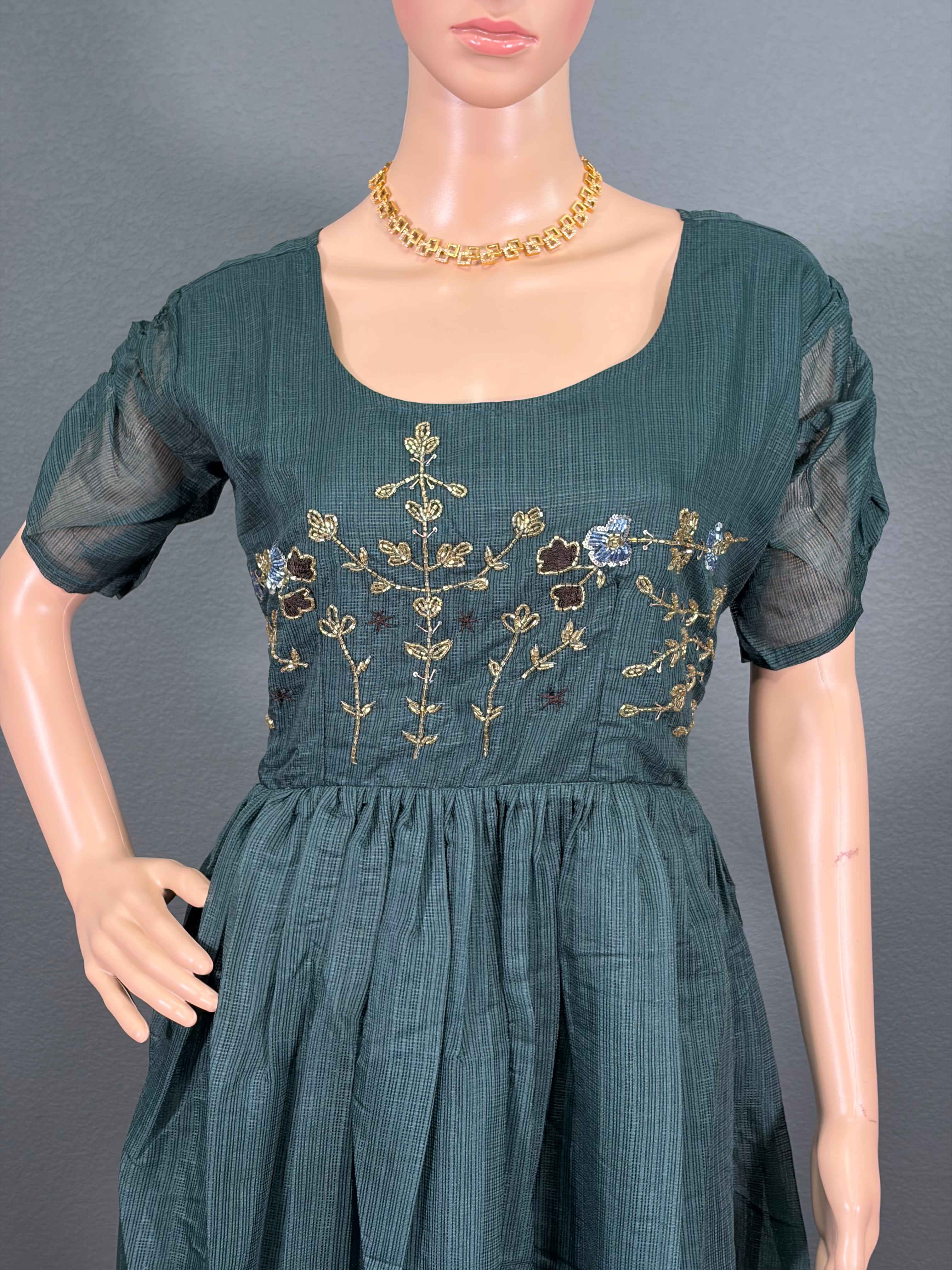 Desi Dazzle - Dual Shaded Maxi Dress for women (L up to XL)