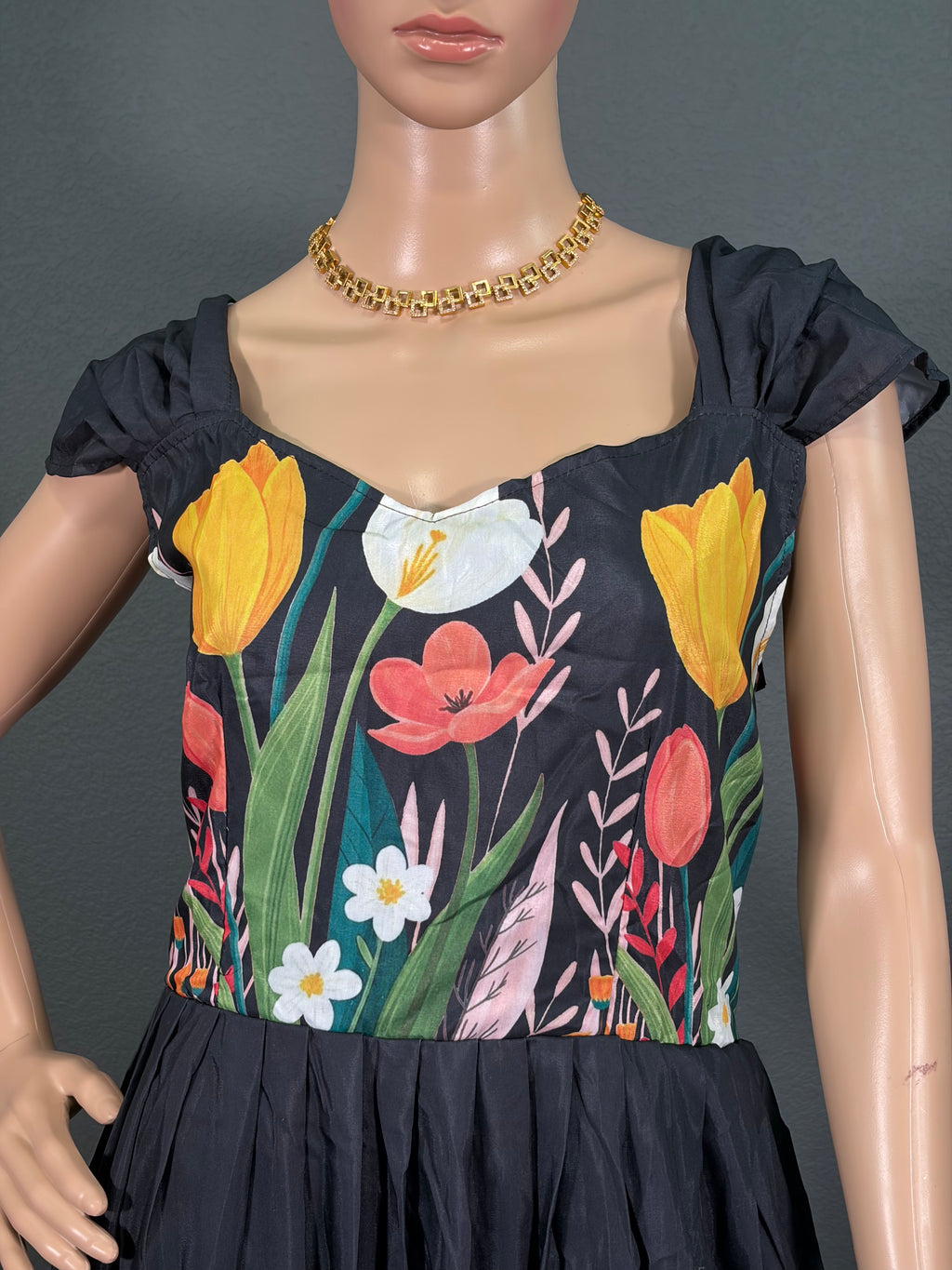 Tulip Love - Puff Sleeve Maxi Dress for Women (L up to XL)