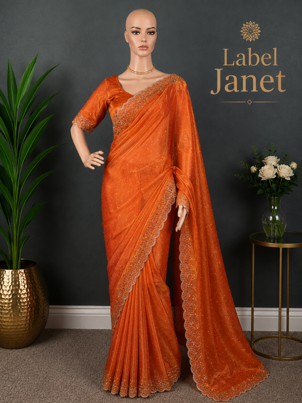 Sunkissed Sundari - Jarkhan Diamond space silk saree with blouse
