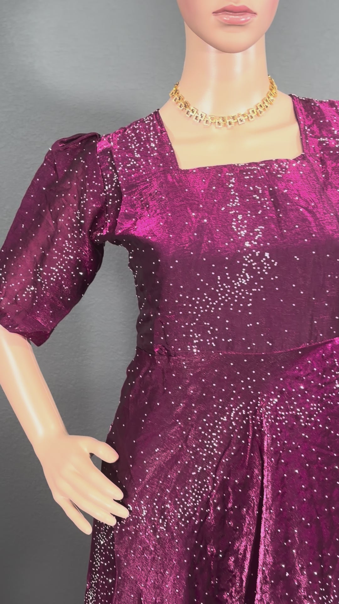 Sparkling Sangria - Maroon Long gown for women (M up to L)