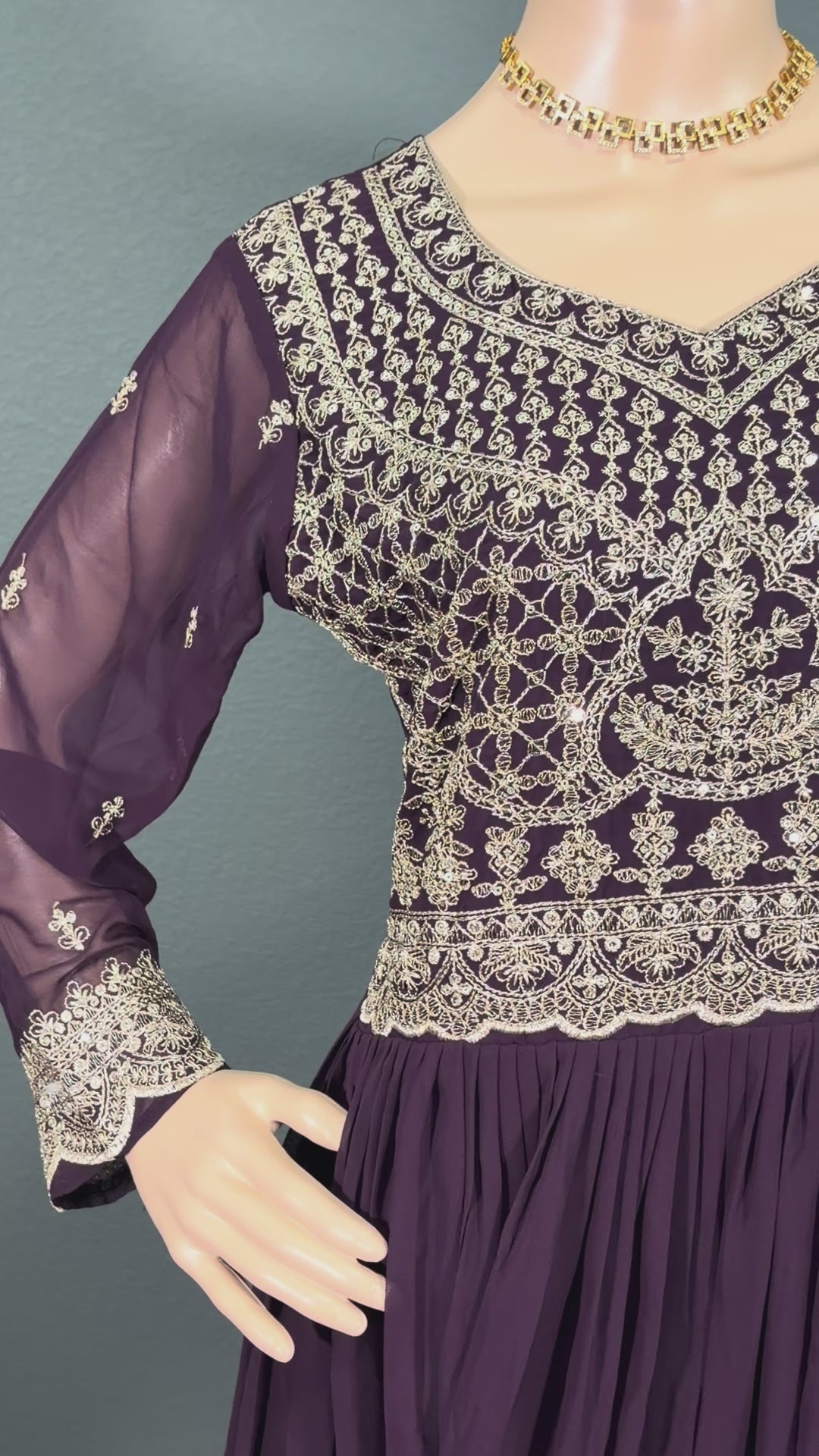 Aadhira - Purple Anarkali Gown for women,(M up to  L)(L up to XL)