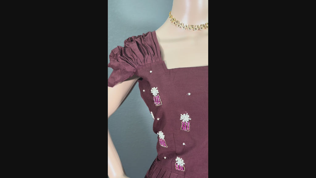 Berry Bliss - Cotton Maxi Dress (M  up to L)(L up to XL)