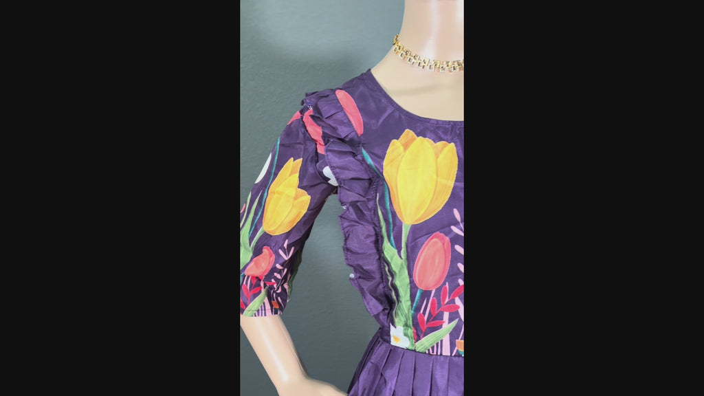 Purple Tulip - Satin Maxi Dress (M up to L)