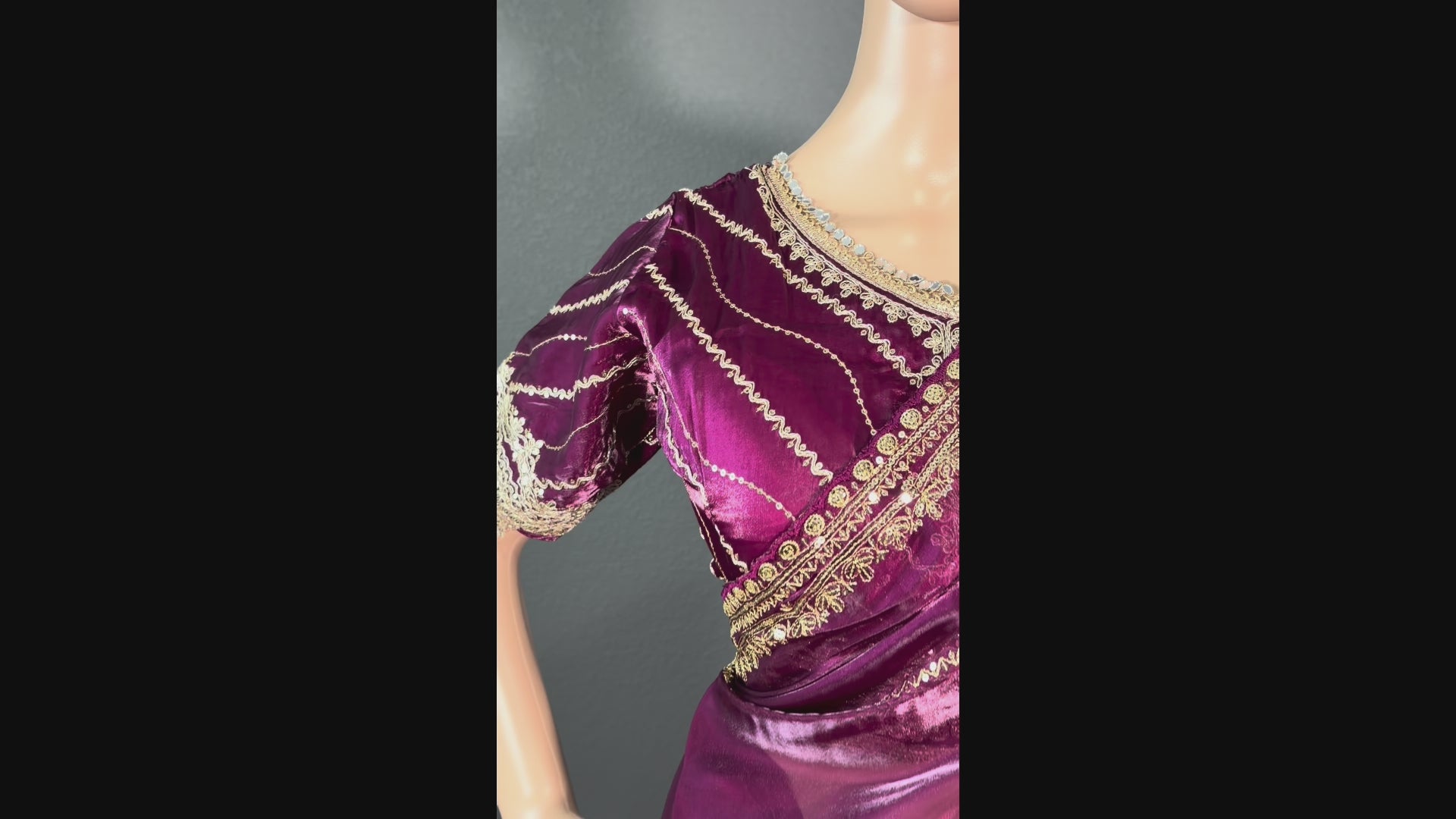 Plum Glam - Purple Designer Saree