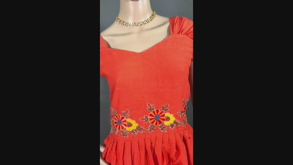 Tangerine Tango - Orange Cotton Maxi (M up to L)
