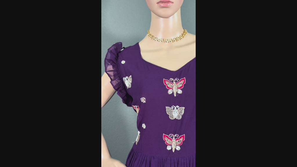 Purple Wing - Purple Georgette Maxi (M up to L)