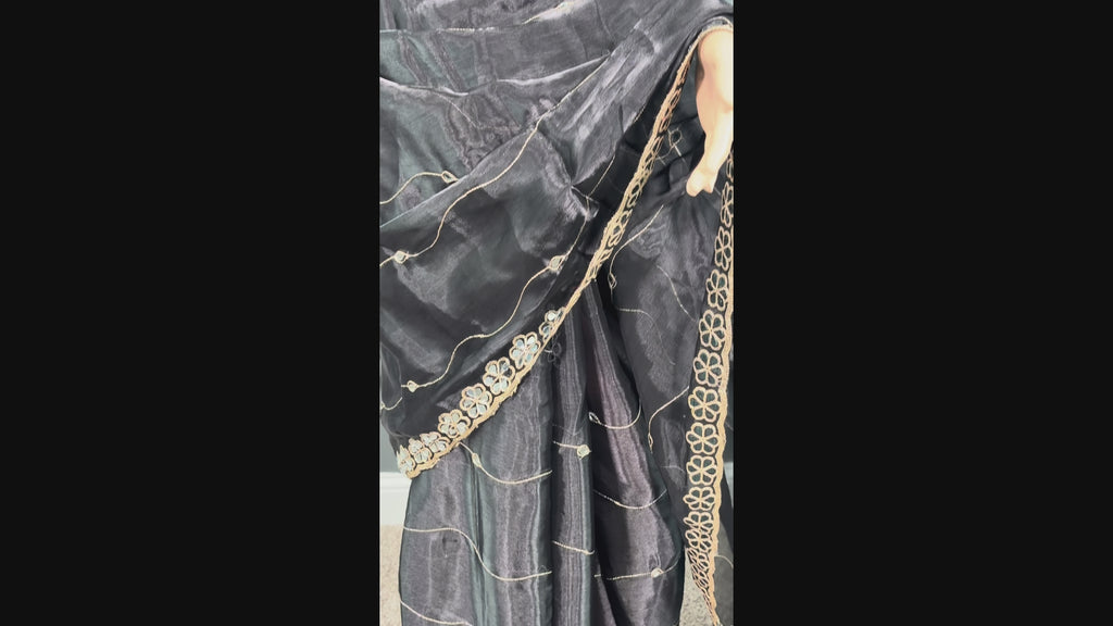Black Magic Float Saree - Jimmy choo saree