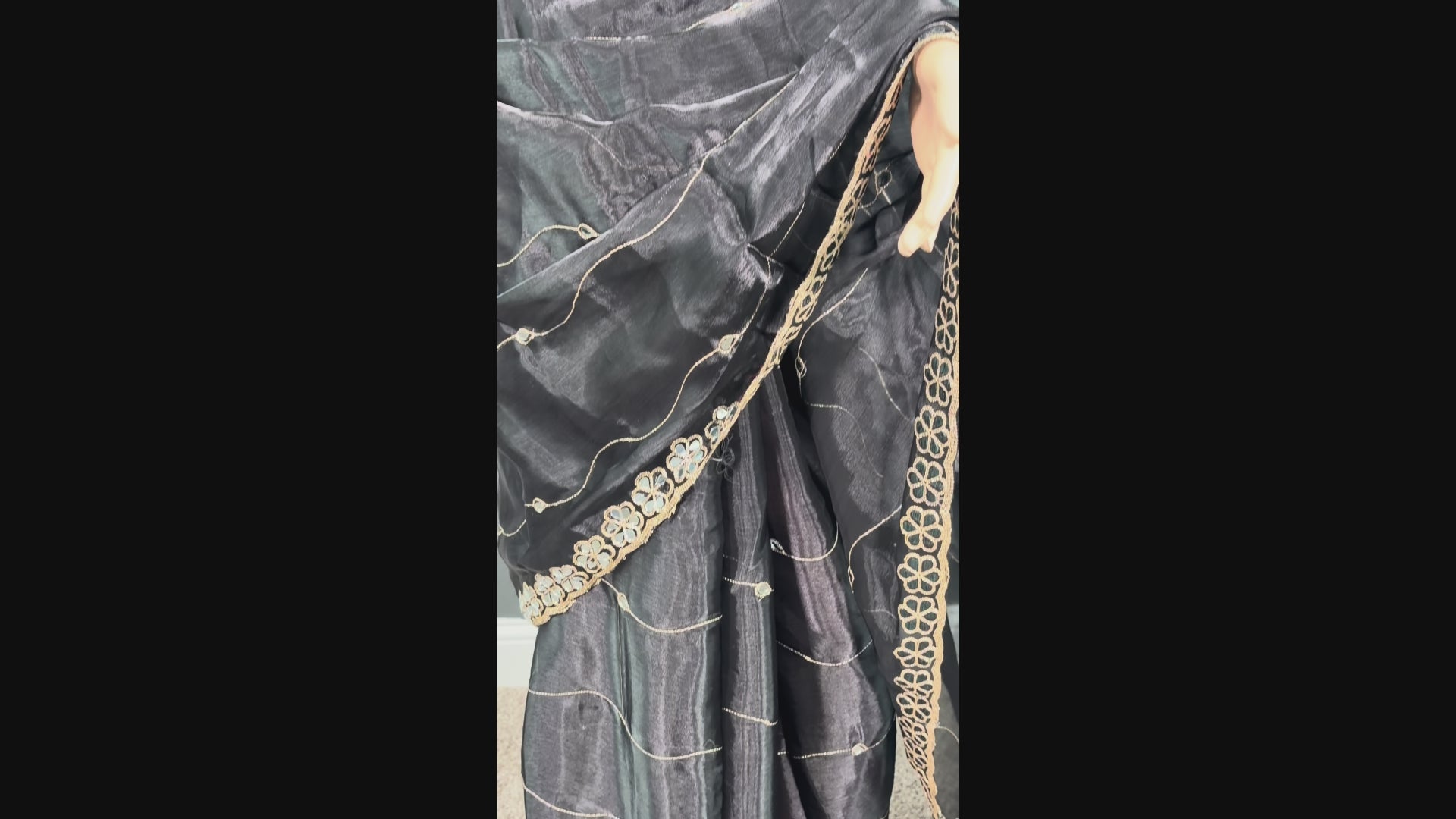 Black Magic Float Saree - Jimmy choo saree