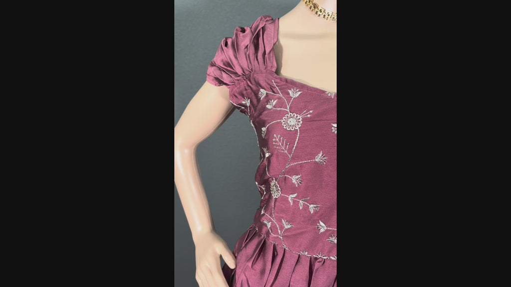 Rosewood Royalty - Peach Satin Maxi (L up to XL)