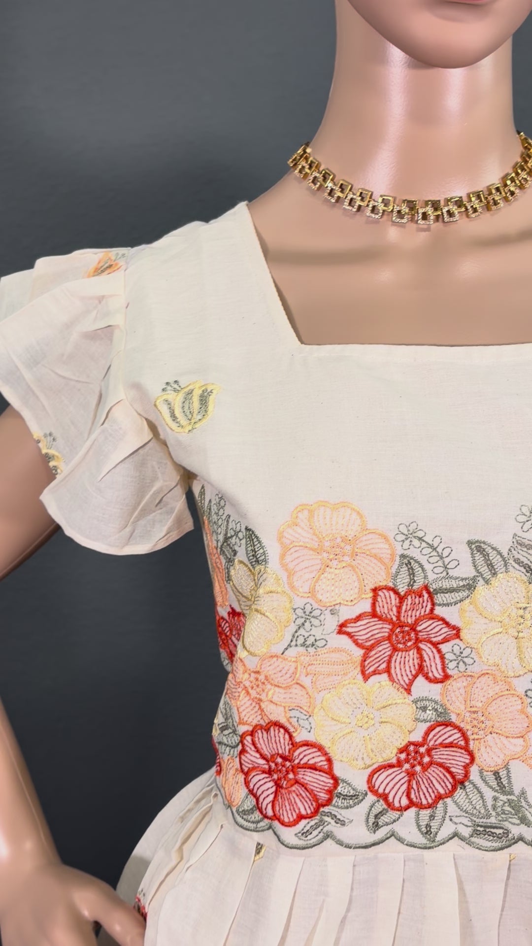 Cotton Candy - Beige Cotton Maxi Dress for women,(M up to L)