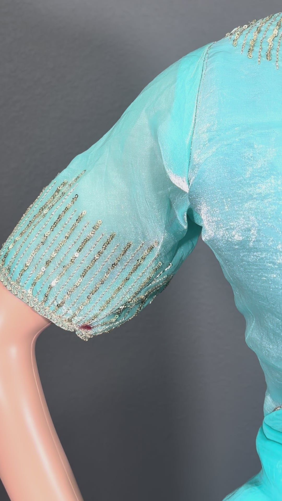 Kadal Kanni - Blue Soft Tissue Silk Saree with blouse (34" - 44")