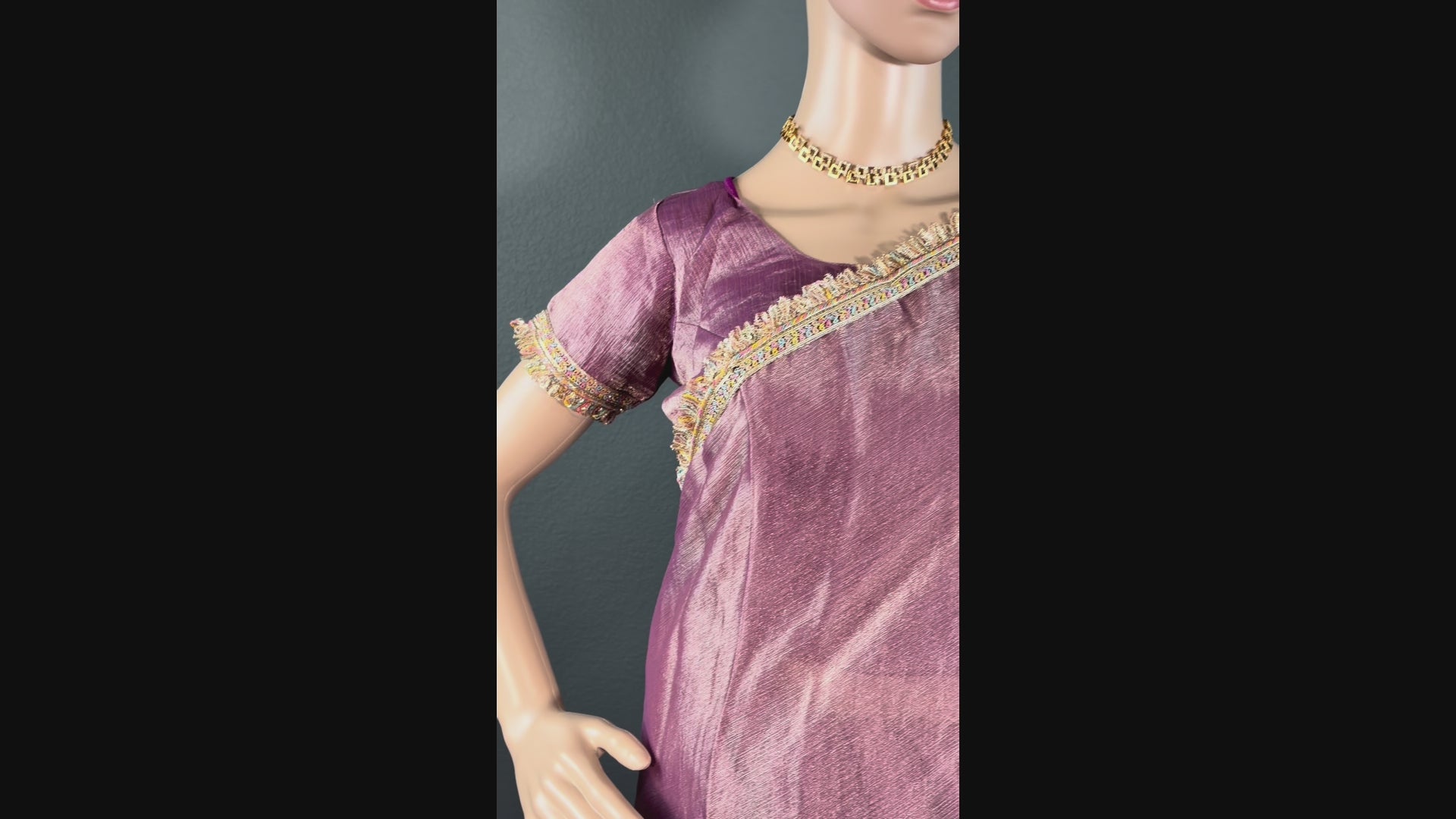 Pink Mist Party Saree - Plain space silk saree