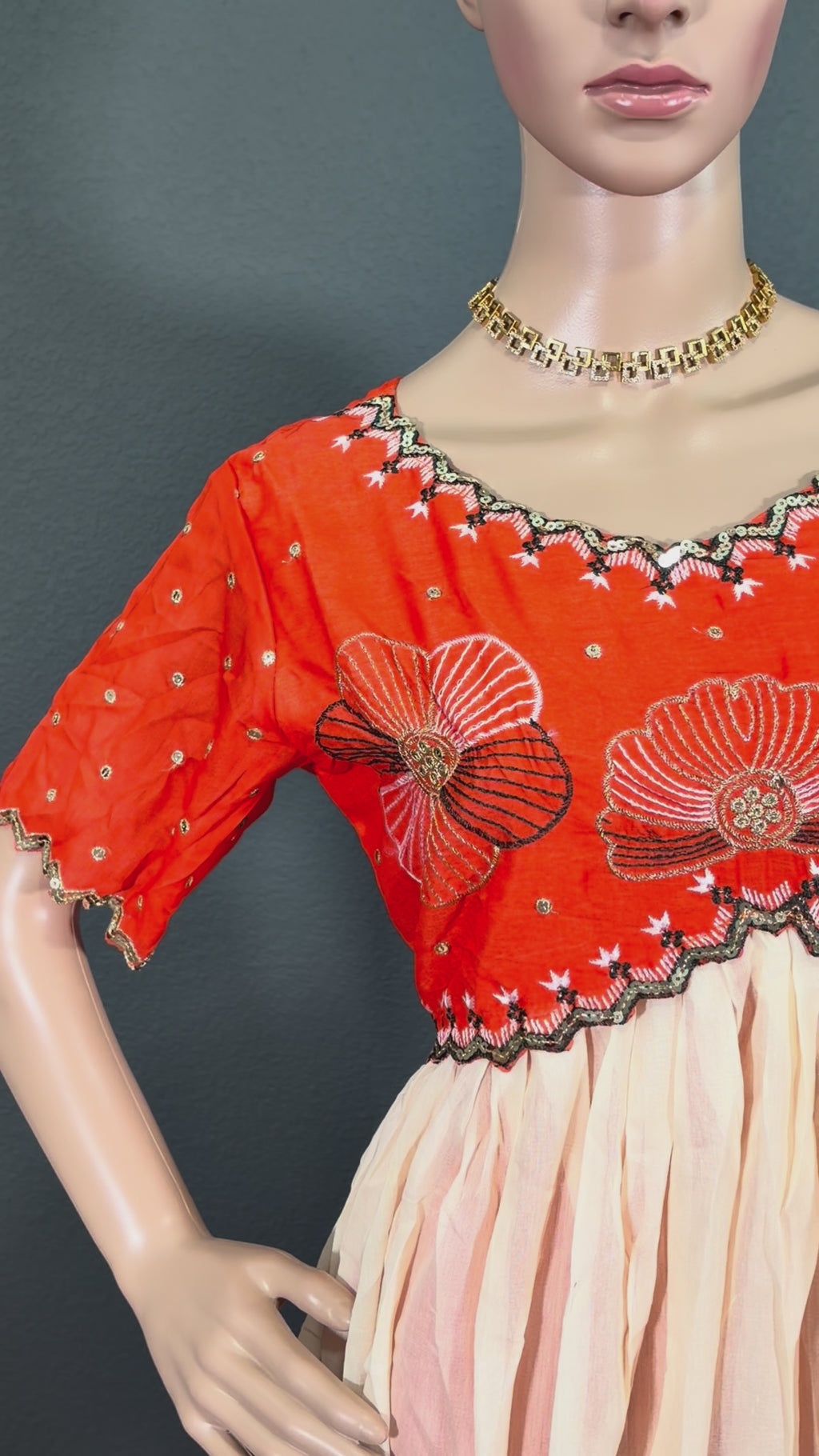 Tropical Sunset - Dual Shaded Maxi Dress (L - XL)
