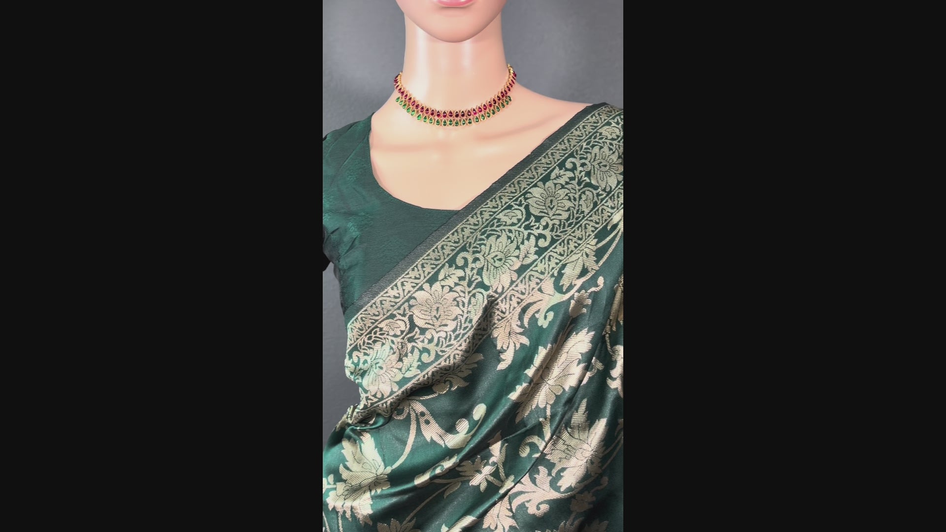 Royal Leaf - Green Banarasi Saree