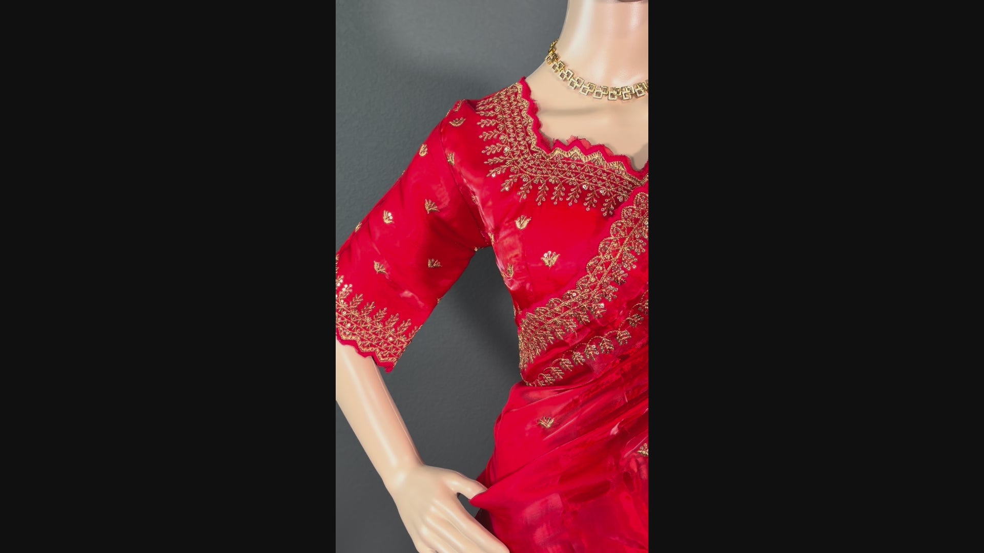 Red Romance - Designer Jimmy Choo saree