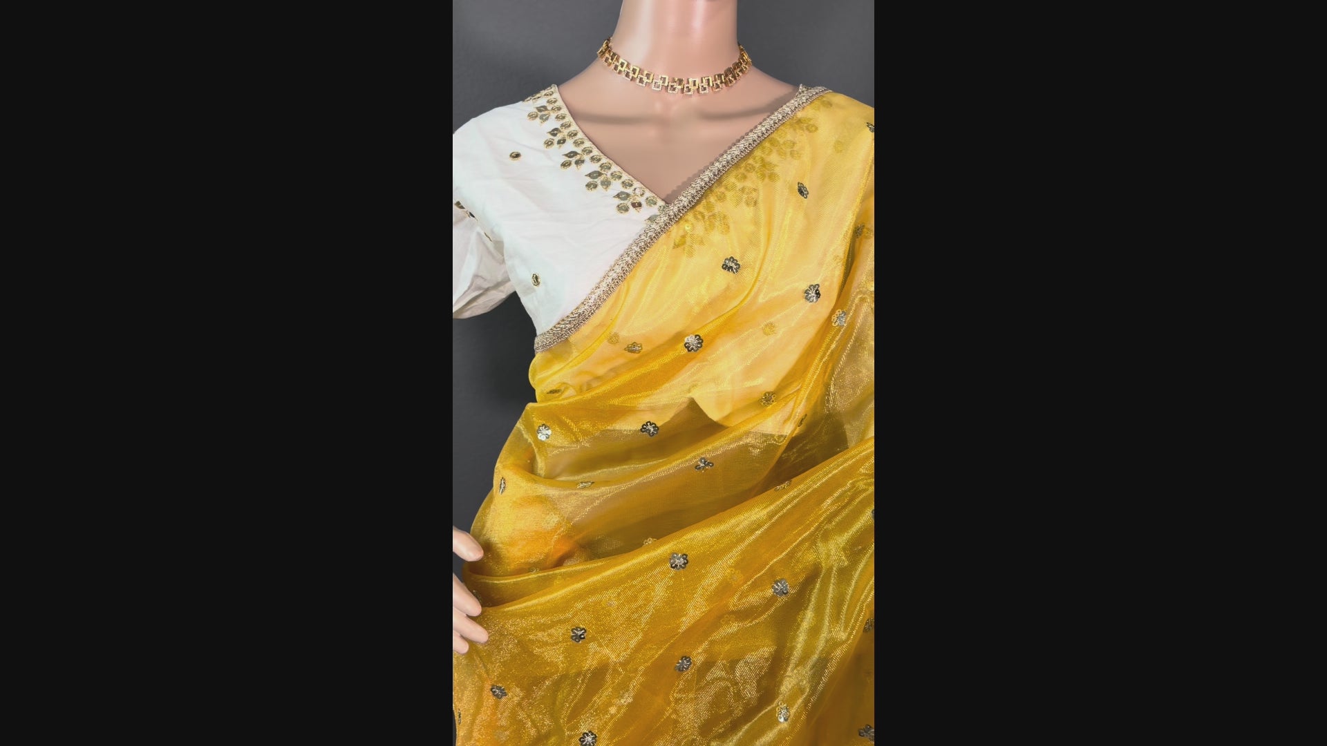 Haldi Happy Saree - jimmy choo saree