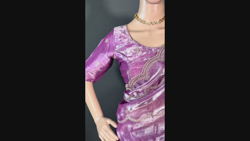 Soft Lilac Stiletto - Party wear jimmy choo saree